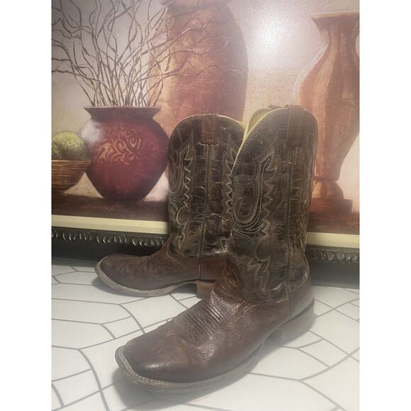 CAVENDER\'S Brown Leather Cowboy BOOTS Men’s Size 11 D main image 8
